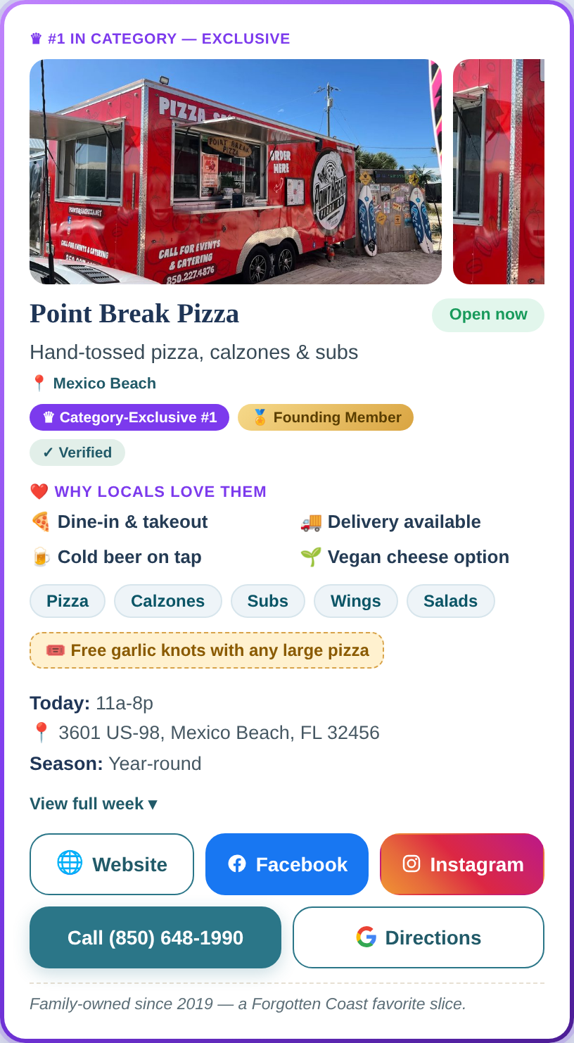 Category-Exclusive listing example